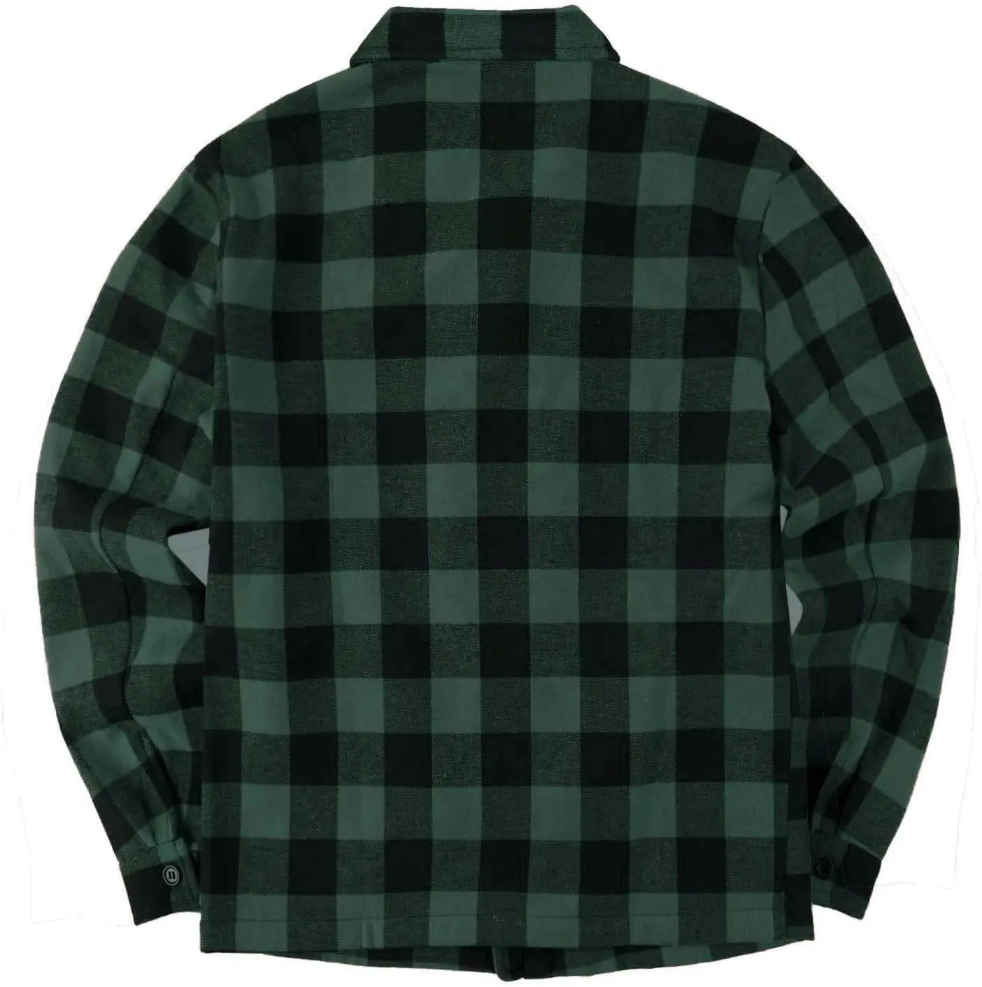 Vintage Mens Polar Fleece Flannel Shirt Jacket Fitted Plaid Heavy Lined Flannel Shirt Jacket for Men