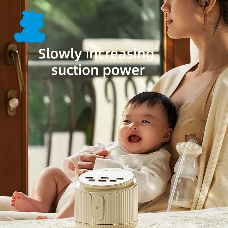 2023 New Design 12 Level Frequency Conversion Electric Double Breast Pump For Baby Feeding Pump