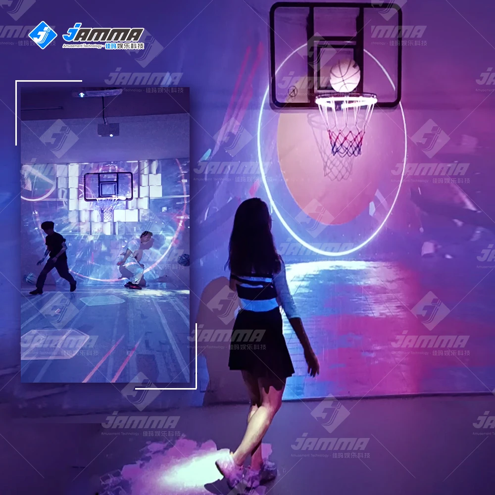 2022 AR holographic dynamic basketball sport Indoor Sport Simulator Interactive Projection simulator
