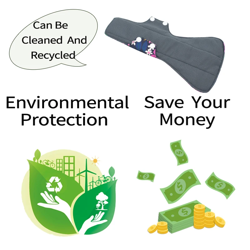 Mesh Wholesale Sanitary Pads Reusable Cloth Sanitary Bags Menstrual Pads Sets Organic Pads Female Sanitary Manufacturer