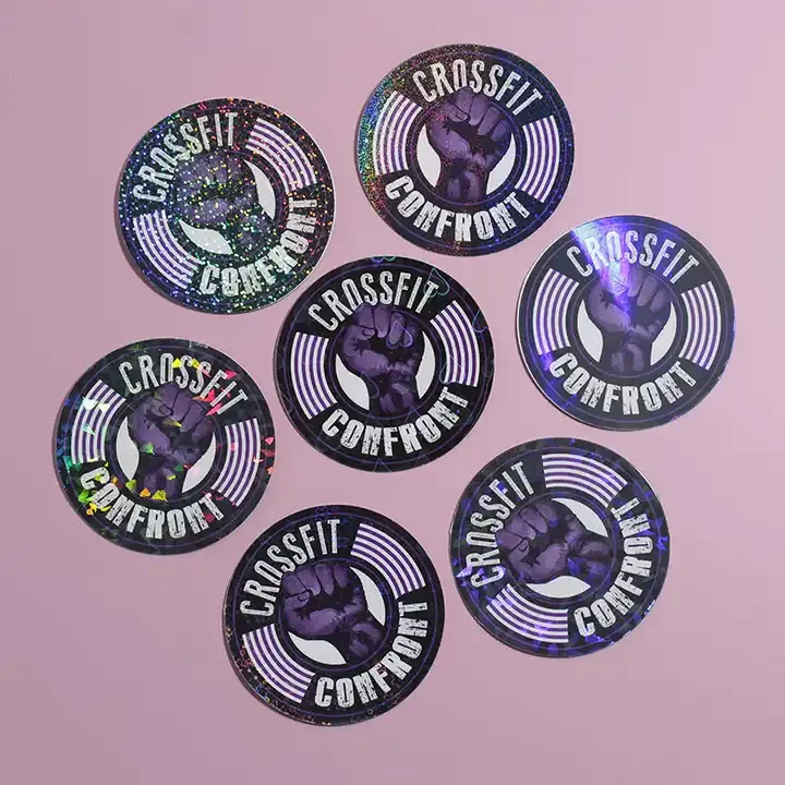 High Quality Durable Waterproof Cartoon Vinyl Pvc Decoration Holographic Printing Logo Laptop Custom Die Cut Sticker