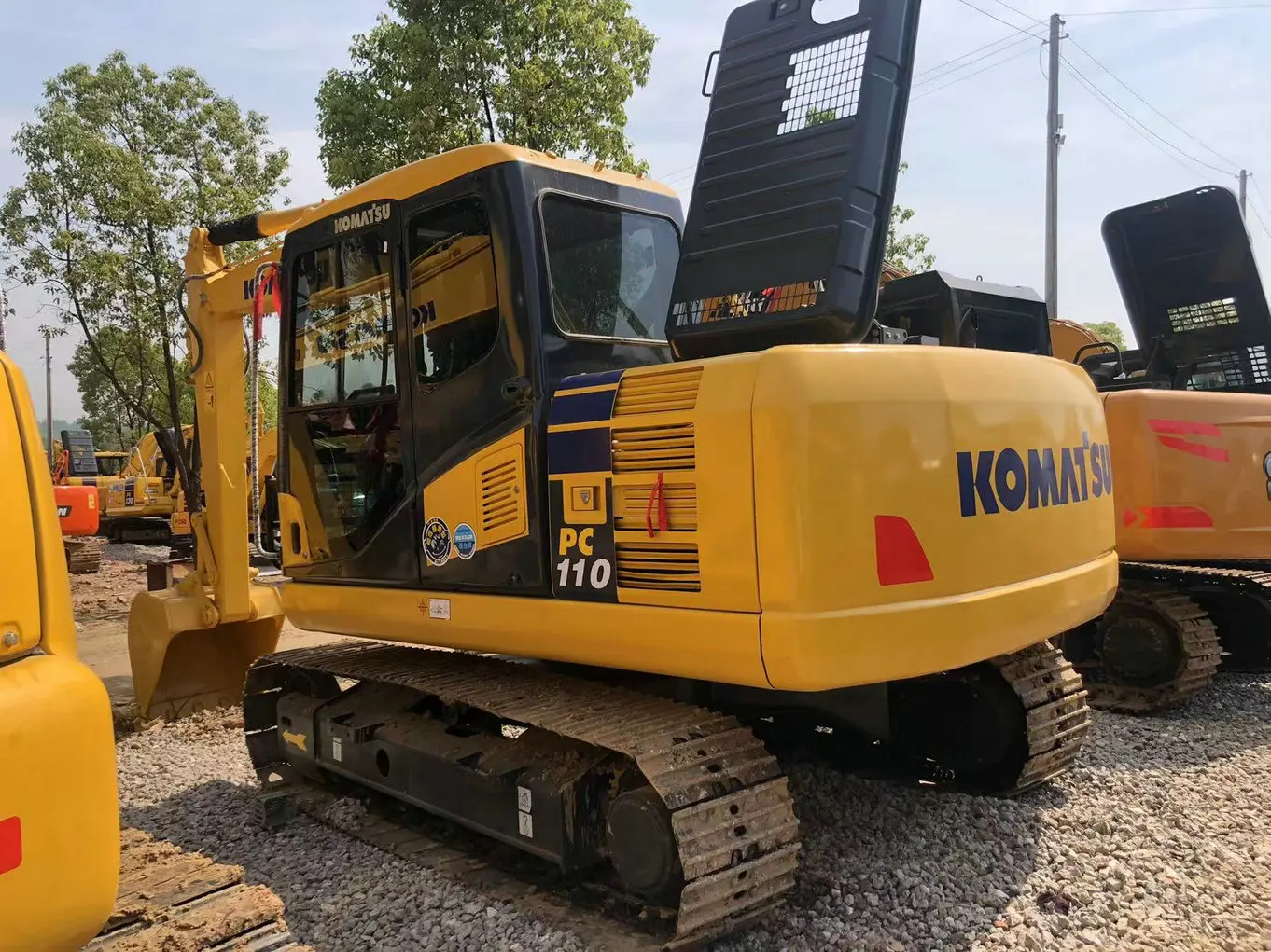 Free shipping Komatsu PC110 Used hydraulic crawler excavators 11ton PC110-7 Second-hand bucket diggers