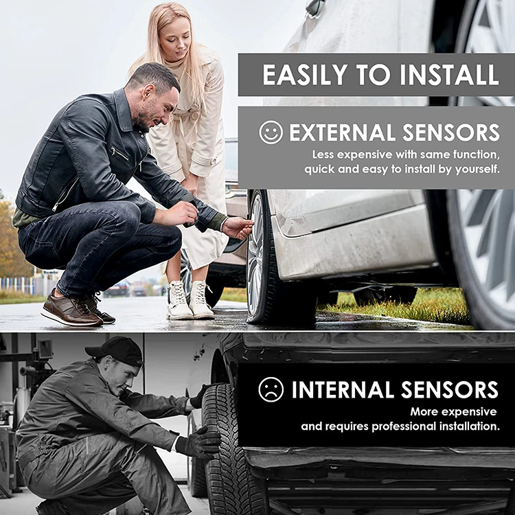 Система контроля давления в шинах HOMFUL RV (TPMS) с солнечным зарядным устройством 4 датчика