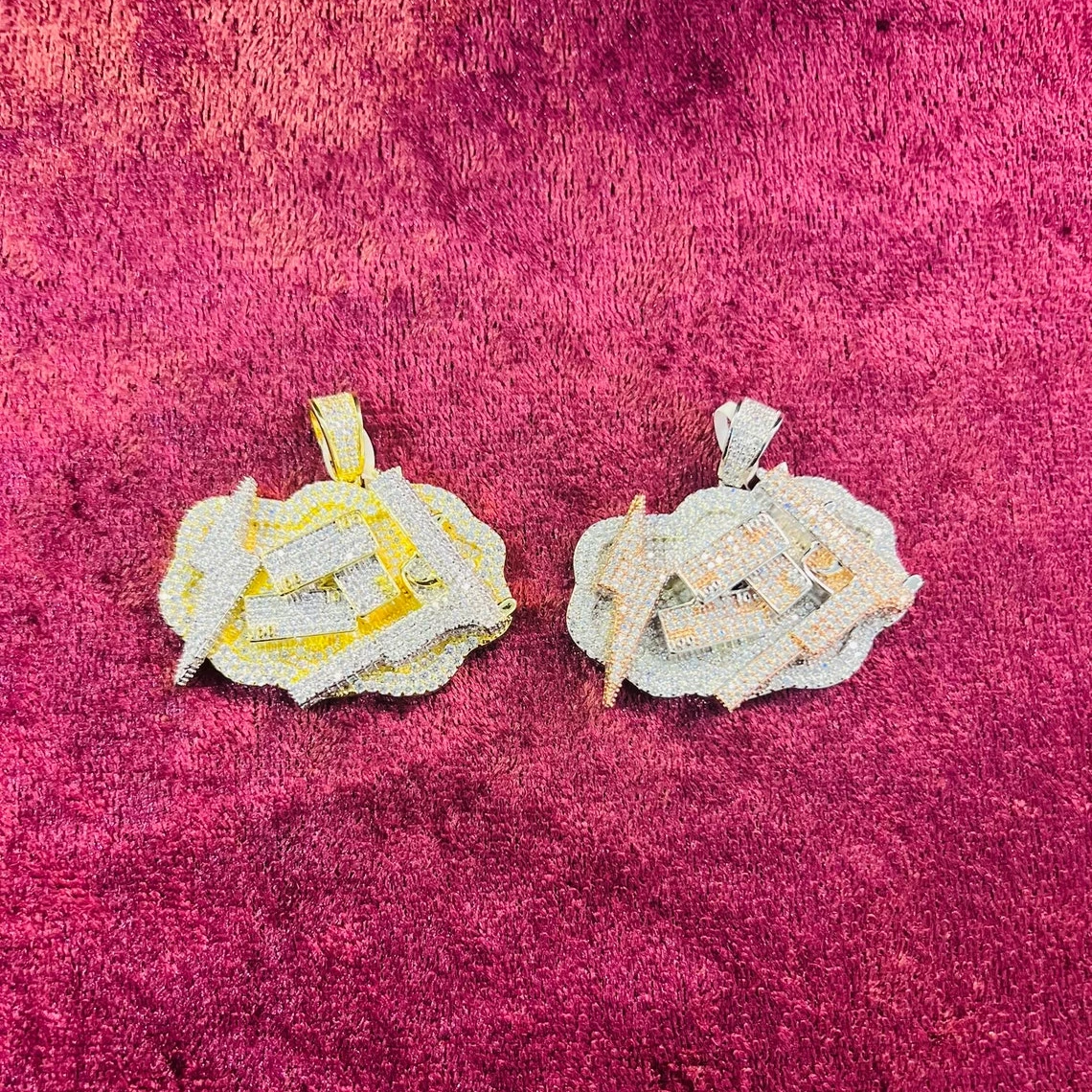 Power Money Respect Pendant Hip Hop Cool Men Jewelry Micro Pave 5A CZ Gold Plated Iced Out Jewelry