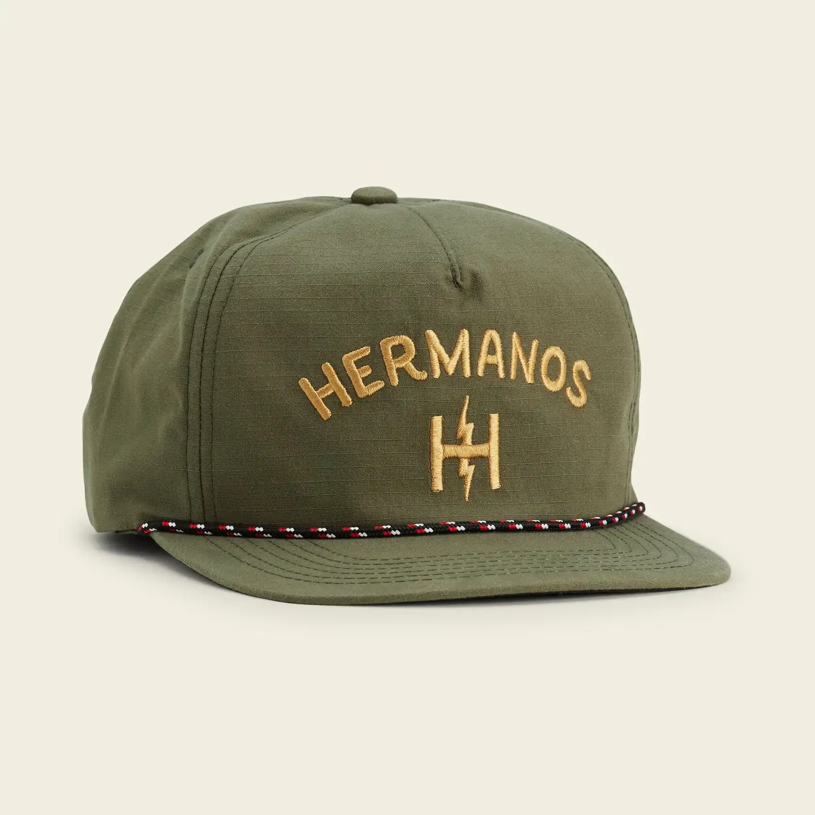 custom 5 panel rope hat Hermanos Fatigue snapback caps flat brim embroidery logo cotton unstructured howler trucker hats bros