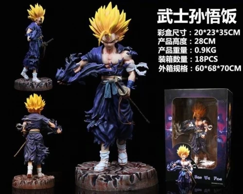 15 Styles 30cm Super Saiyan Dragon Anime Figure Samurai GK Sun Goku Vegeta Broly Gohan Frieza Standing Sword Hand Action Figures