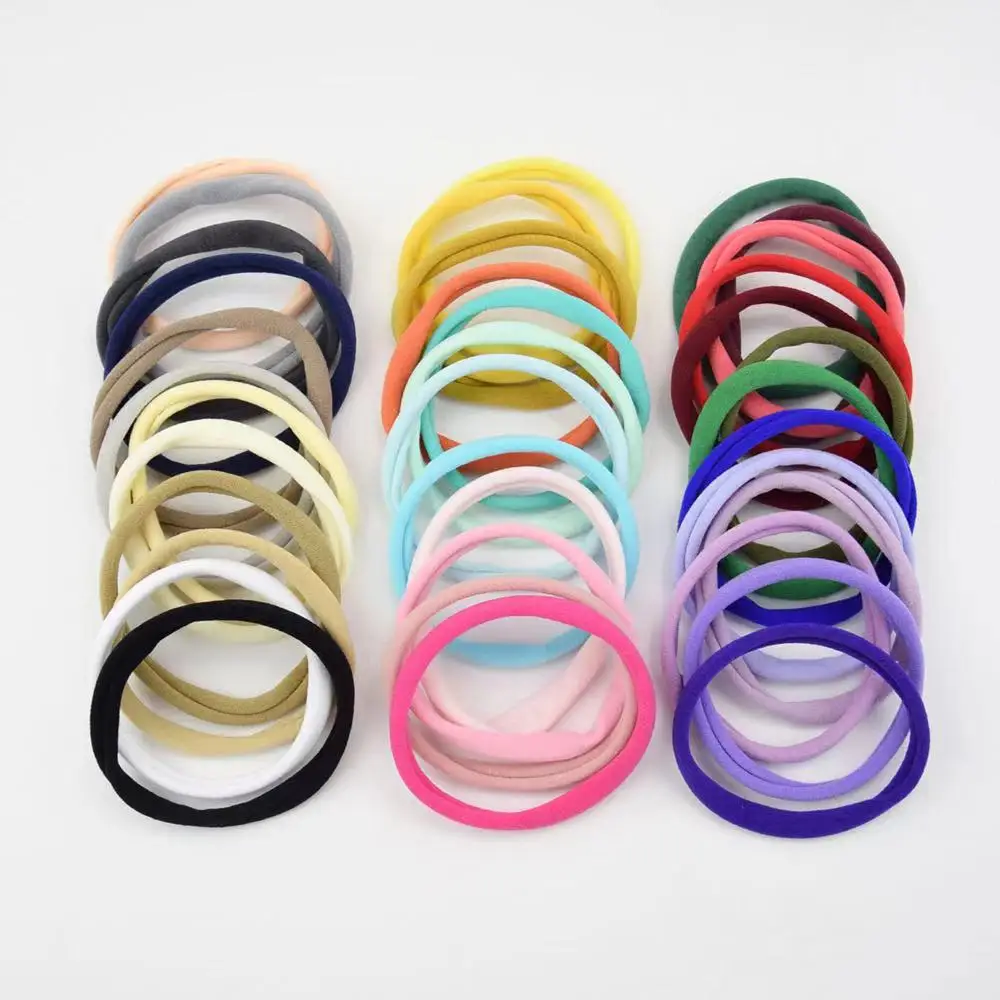 Ready To Ship In Stock Hair Elastic Bands Soft Multi color Hair Bands Rubber bands For Girls