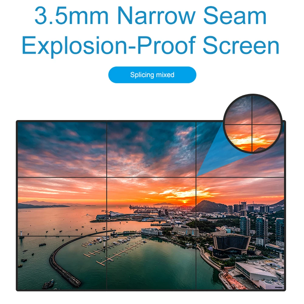 LCD Video Wall Advertising Players Mount 2x3 49 Inch Screen Display