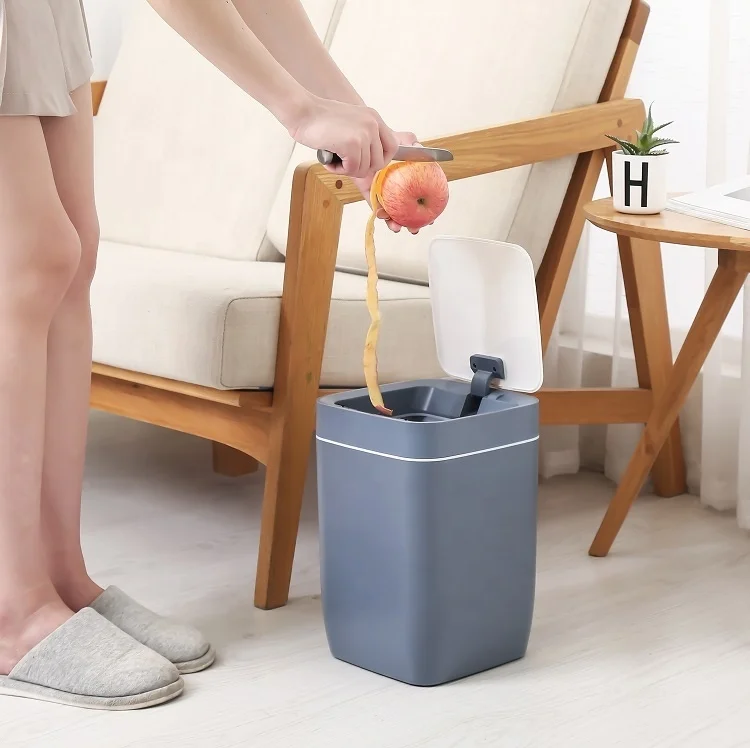8L Smart Trash Bin Plastic Dustbin  Motion Sensor Trash Can Small Size Smart Garbage Bin Automatic Rubbish Bin