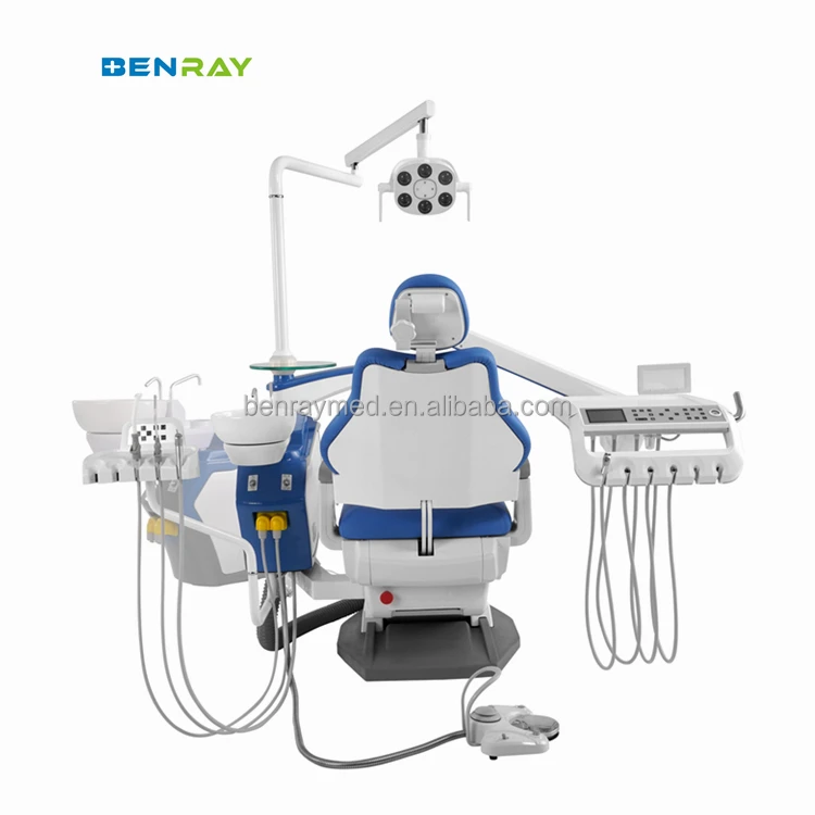 Guangzhou Cheap Top 10 Sensor LED Light Memory Safety Dental Chair Set Europe Cuspidor Dental Chair Price