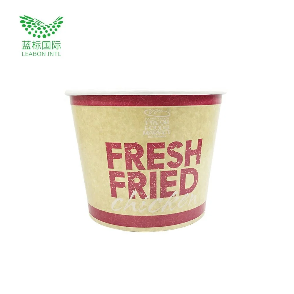 Comfortable and User, Friendly Design 1000ml KFC fried chicken bucket with PP lid