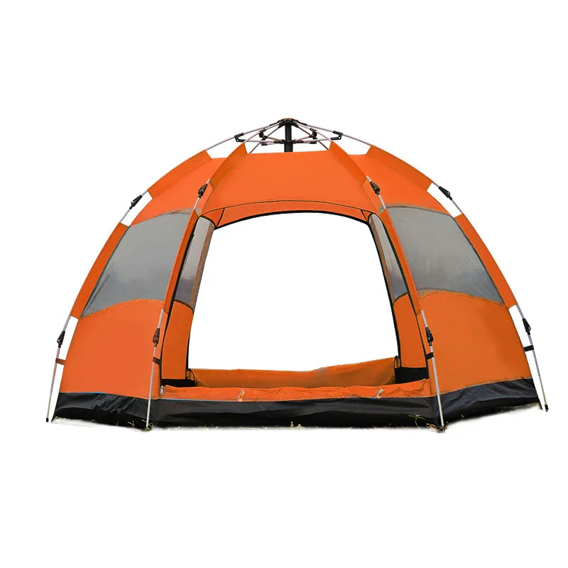 Factory Price Tent Waterproof Double Layer Sunshade 3-4 Person Custom Automatic Set Up Hiking Family Camping Tent Outdoor