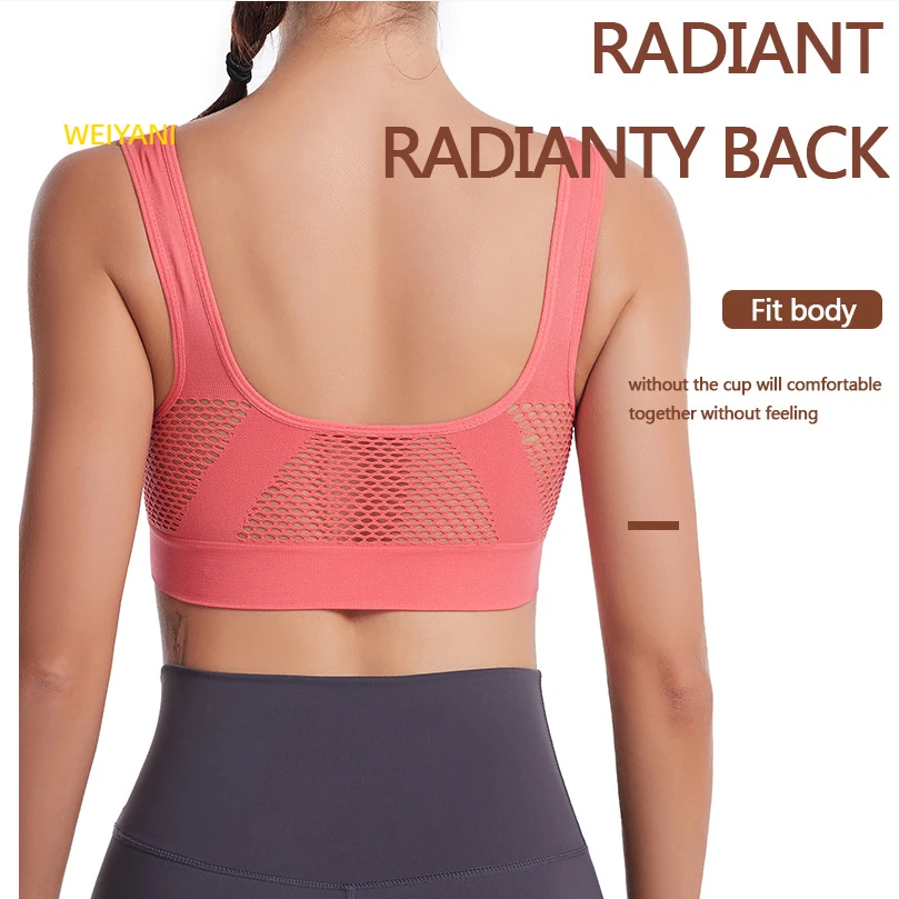 Factory Custom Women Plus Size S-6XL Seamless Wireless Comfort Sleep Hollow Out Bralette Yoga Fitness Bra with Removable Pads