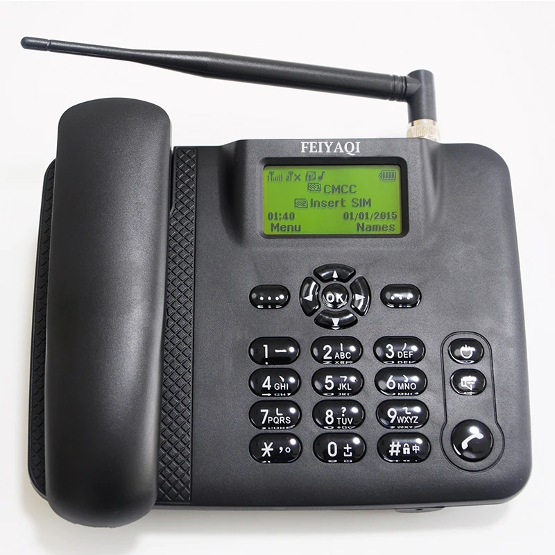  2G / 3G GSM WCDMA фиксированный беспроводной телефон с двумя SIM-картами и записывающим настольным беспроводным
