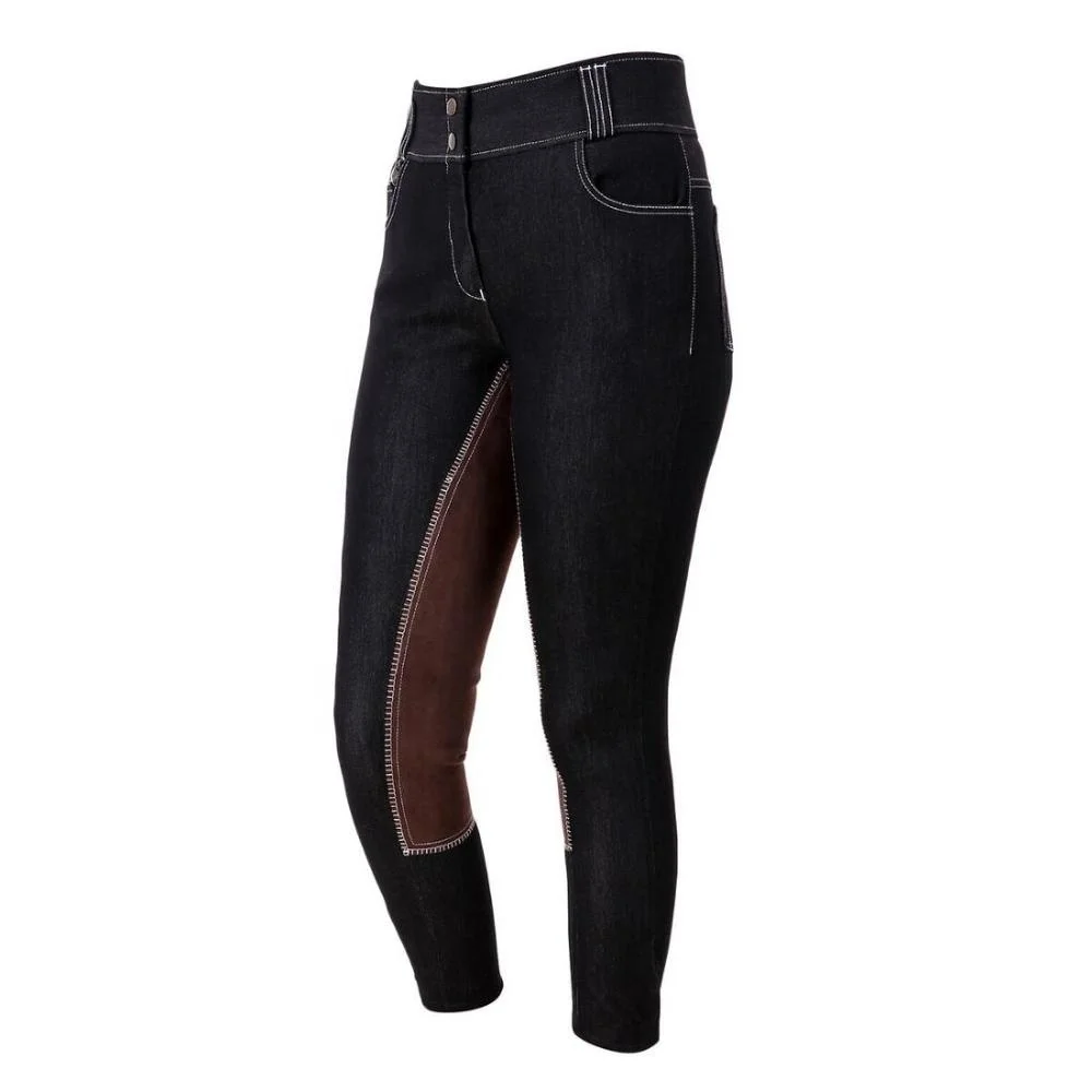 Designer Denim Contrast Clarion Full Seat Ladies Horse Riding Breeches