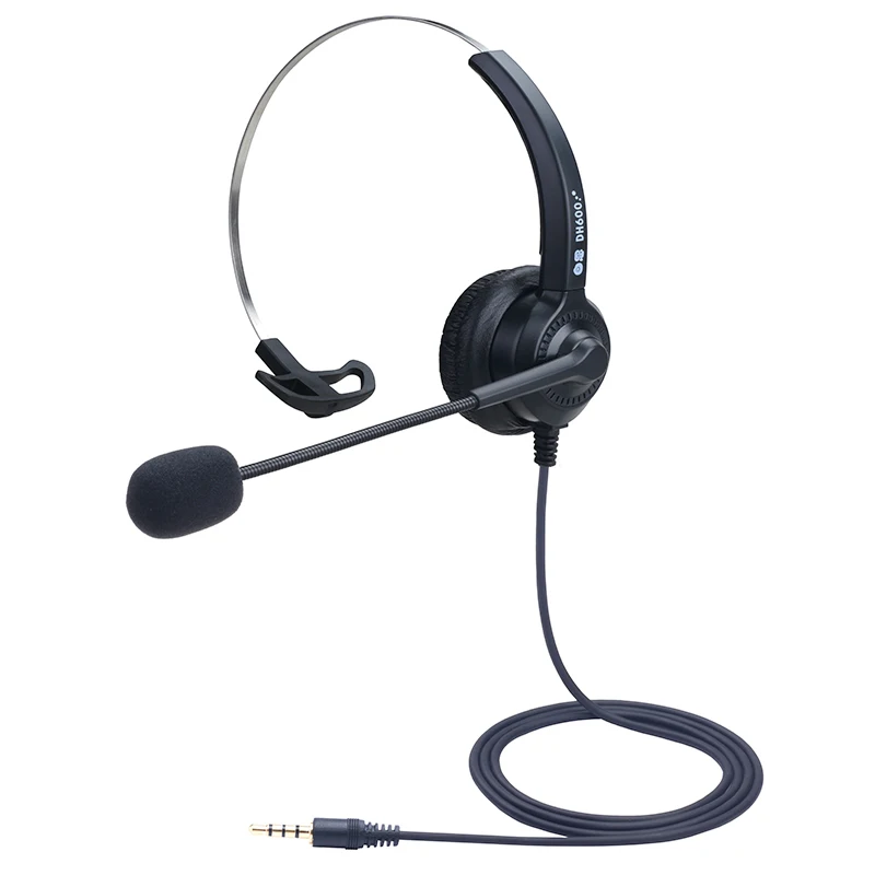 
Dh600 single ear microphone call center single port computer mobile phone 3.5mm single plug single ear headset 
