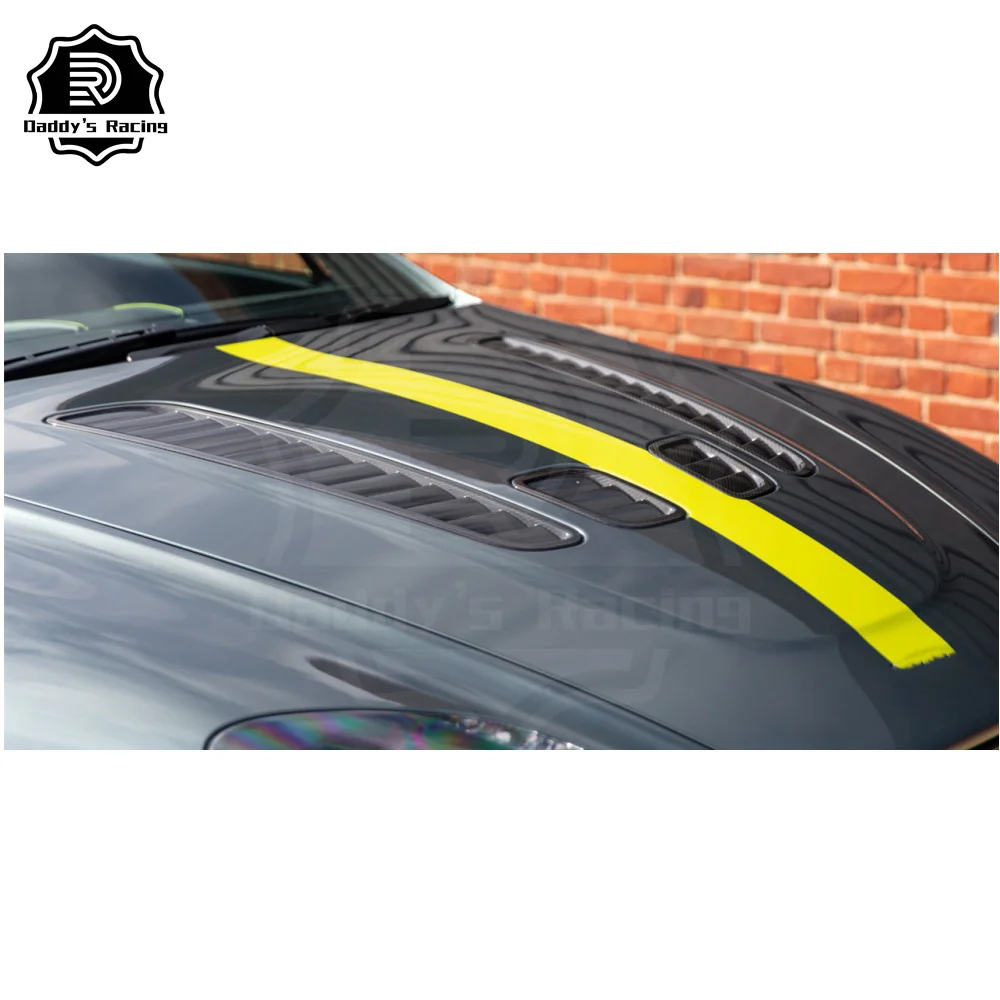 OEM Стиль углеродное волокно Передняя капота подходит для Aston Martin Vantage V12 05-17 крышка двигателя с вентиляционными отверстиями