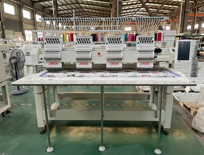 High quality 4 head computerized embroidery machine  12 needles for clothes hat headgear factory directly sell on 2022 year