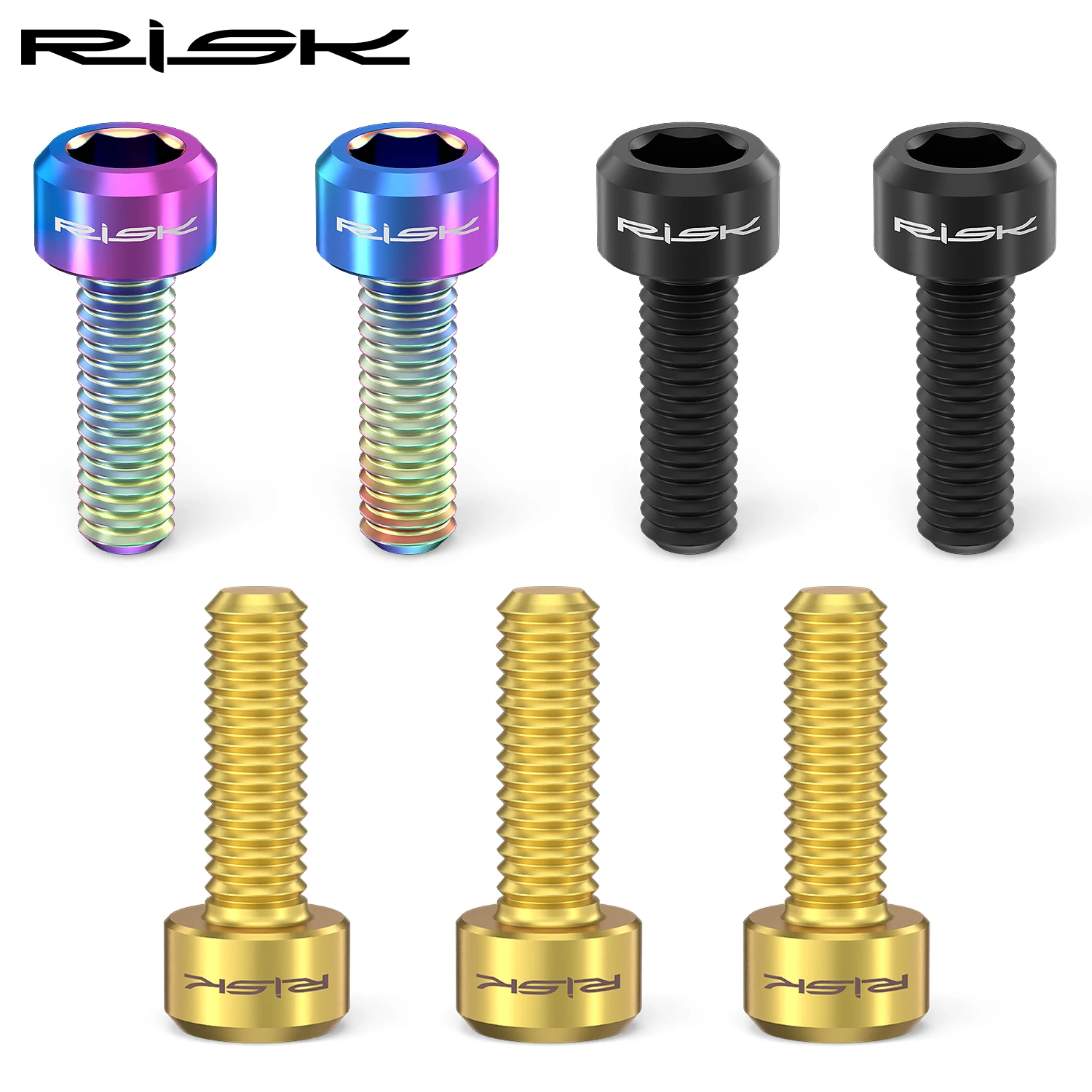 RT032/RT033/RT034 rrisk M6 * 16/18/20 мм титановые дорожные складные болты для велосипеда горного винты