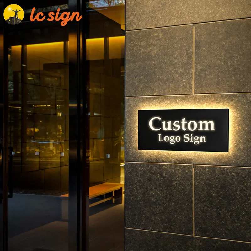 Outdoor advertising hanging sign custom logo sign light box for business metal signage