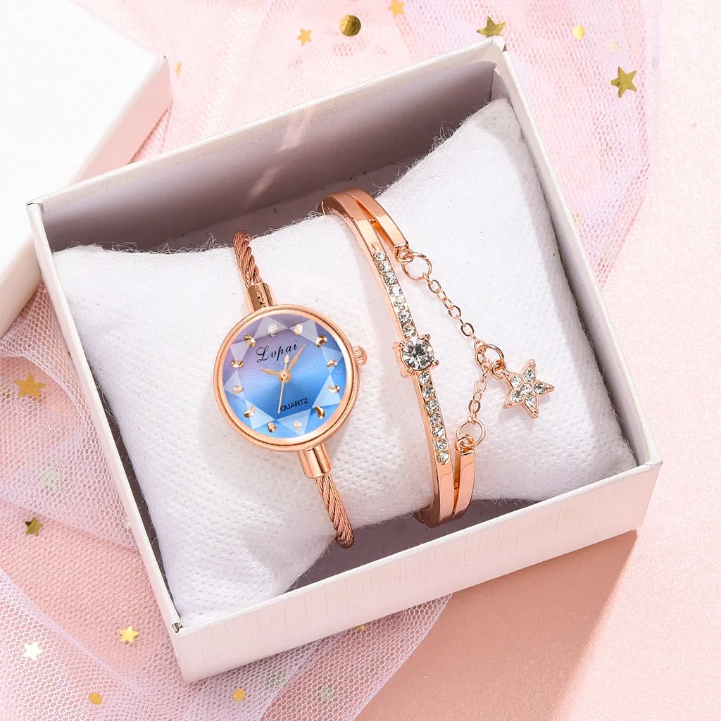 Women Watches Set Bracelet Wristwatches Fashion Ladies Quartz Watch Dress Female Clock Montre Femme