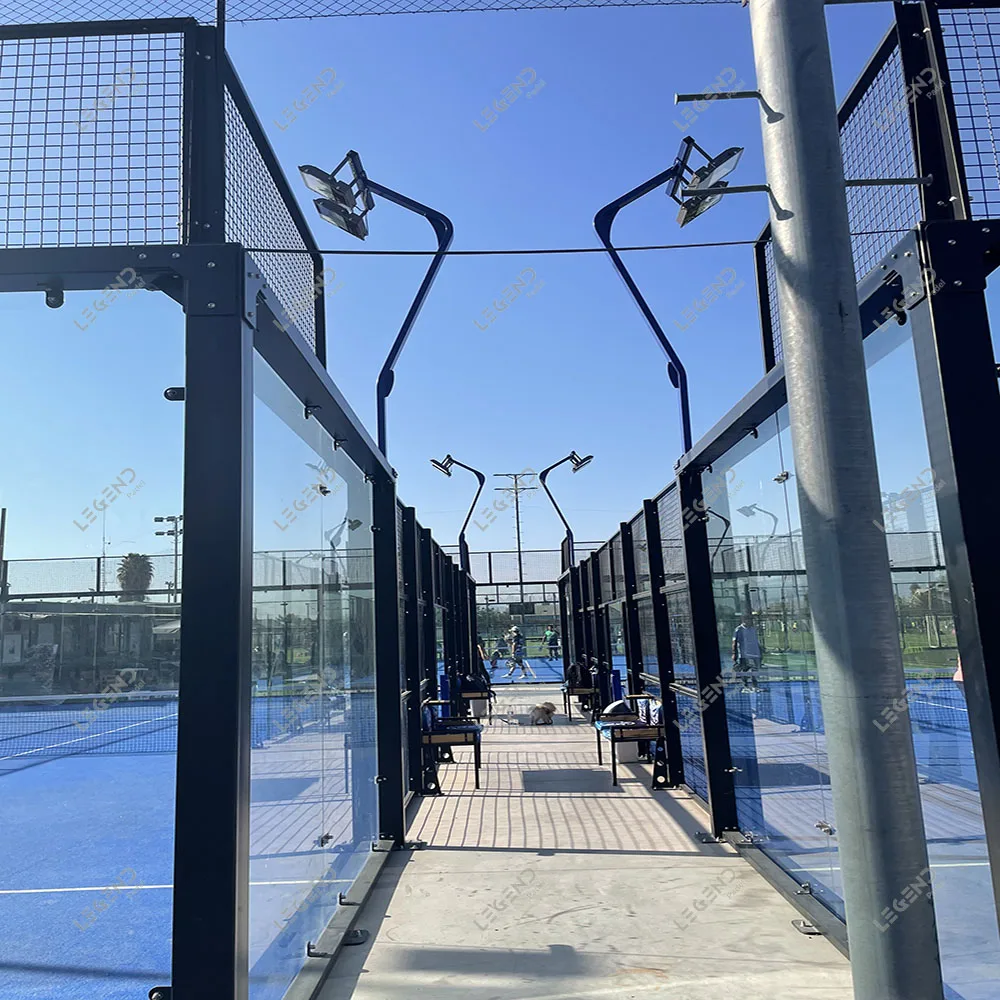 Производитель 20 х10 м искусственная трава Крытый Теннисный корт cancha de Padel панорама весло-корт полный обзор pistas Court