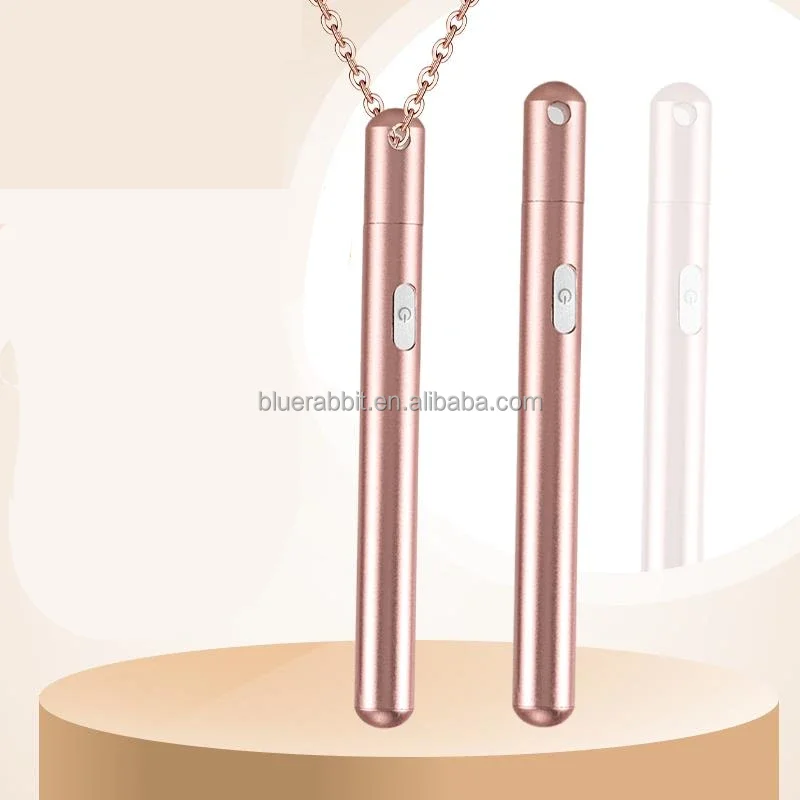 Vibrators Necklace Wholesale USB Rechargeable Stainless Steel Dildo Sex Toys Mini Rose Gold Vibrating Bullet Vibrator