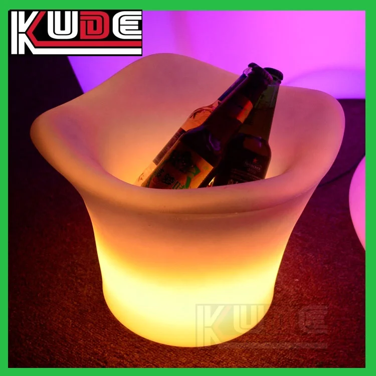 Stylish design waterproof bar nightclub beer cooling light up wine ice bucket LED ice bucket
