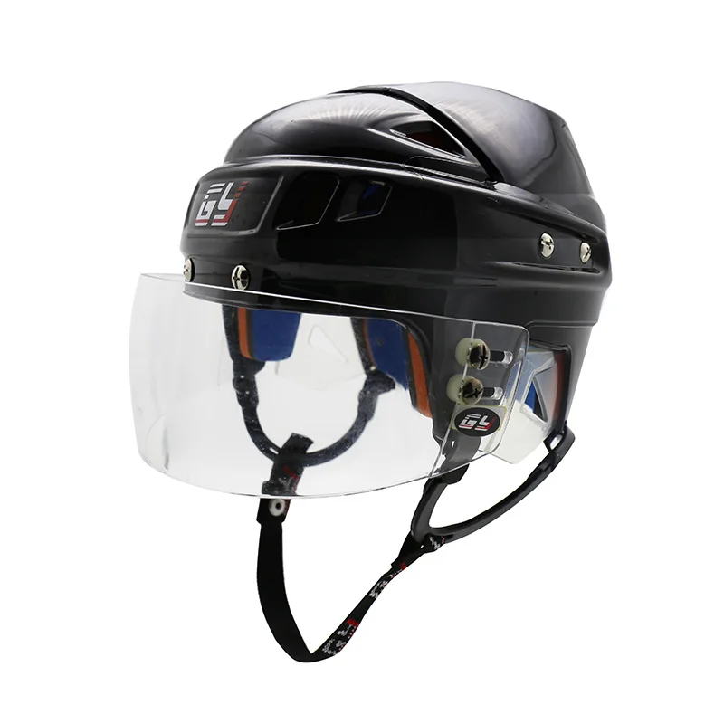 High Quality Custom outer anti-scratch  inside anti-fog  Helmet Gear Factory Wholesale for Skiing and Ice Hockey