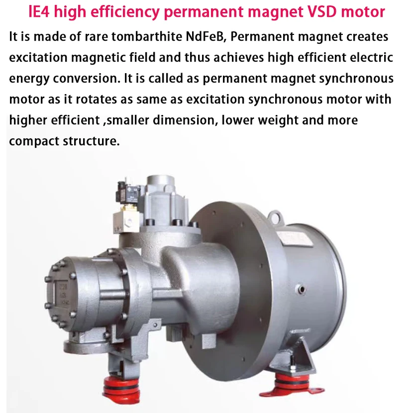 Best quality 20hp 15Kw low noise 8bar Industrial PM VSD Jaguar Rotary Screw Air Compressor
