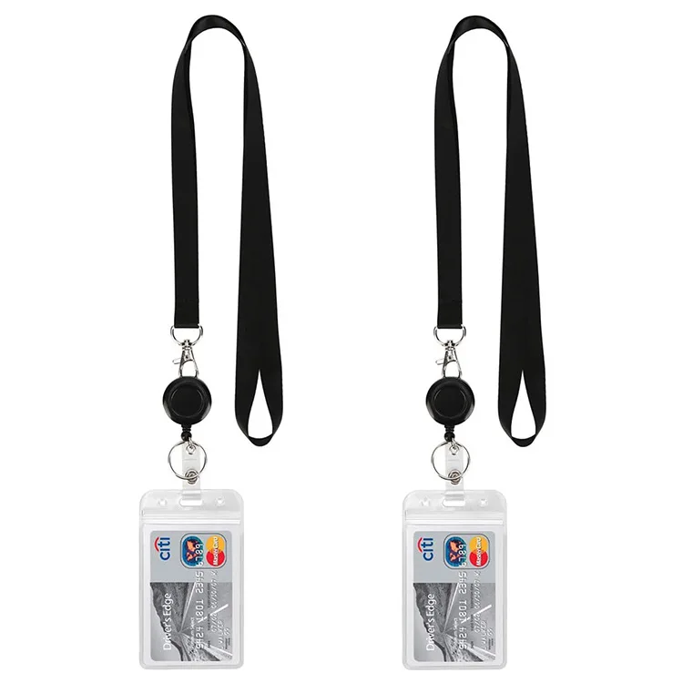 Best Selling Stretchable ID Card Neck Lanyard Card Holder And Lanyard With Id Card Badge Holder