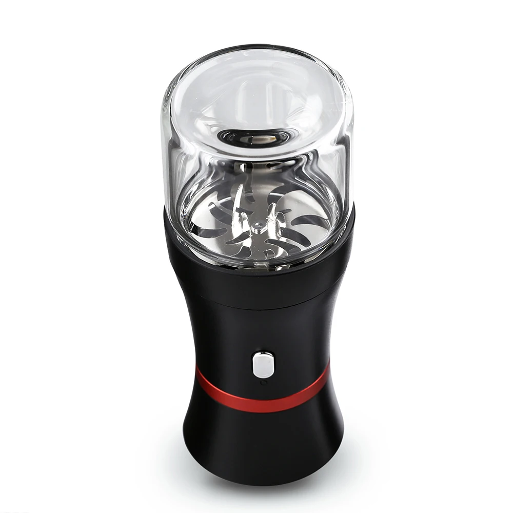 
electric tobacco grinder aluminum metal hand hold flashlight shape herb grinder machine 