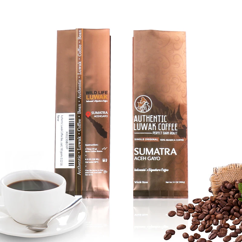 Bolsas de cafe ziplock paper bag food paper packing bags flat bottom tea coffee custom packaging with valve