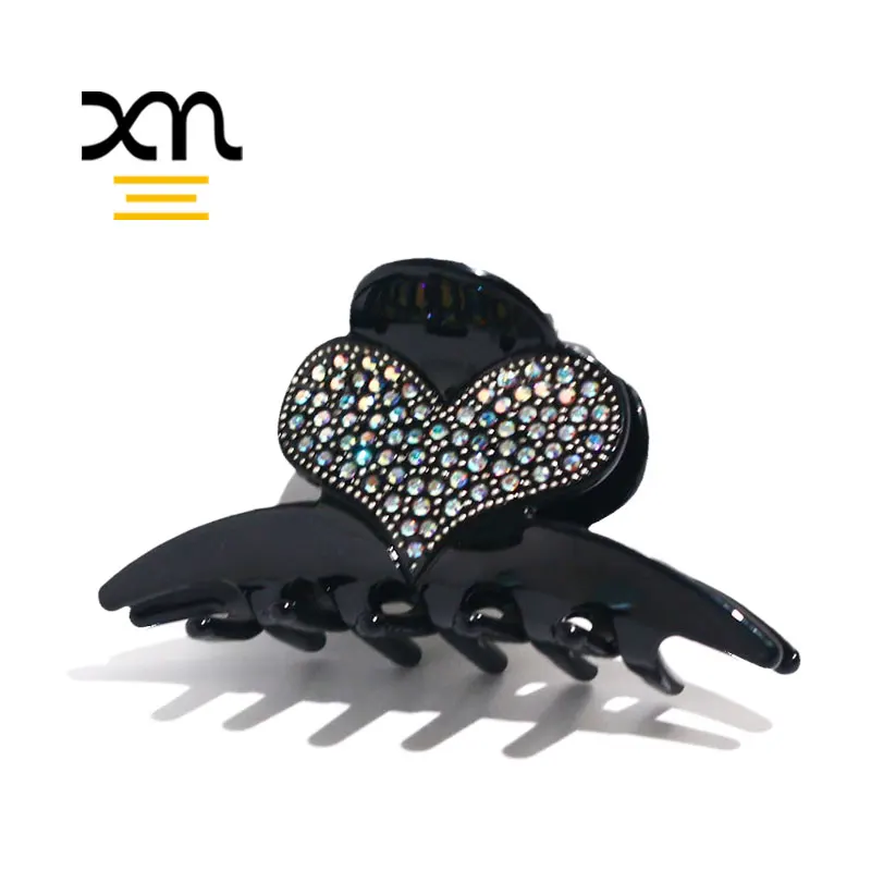 custom retro resin flower hair clips claw black wholesale women accessories big hair claw clips acrylic clamps with crystals