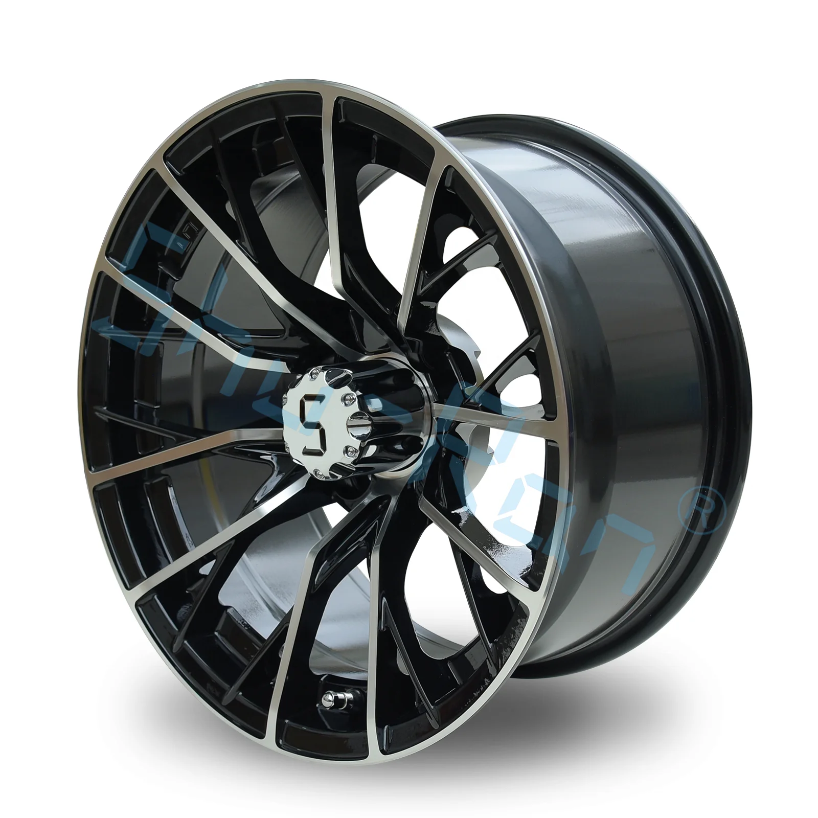 Wholesale Golf Cart 14' Rims Aluminum Alloy Gunmetal 14 inch Wheels for Golf Cart