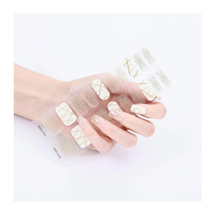 Competitive Price trade and payment agreement cured gel nail sticker solid