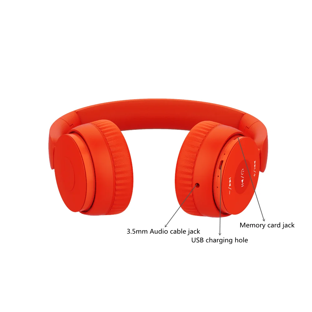 Новый дизайн складной bt беспроводной синий зуб audiophones фирменные наушники гарнитура