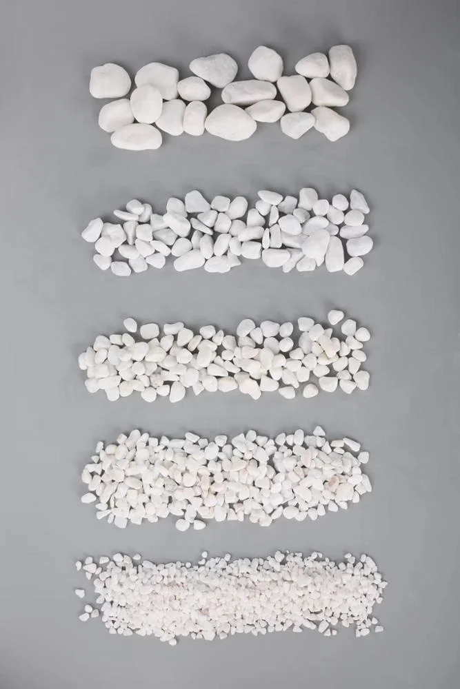 Landscaping decorative pure snow white stone pebble