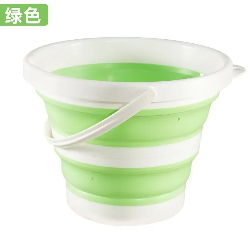 Складная силиконовая корзина для хранения пластиковых переносных ведер мытья автомобиля пляжное ведро