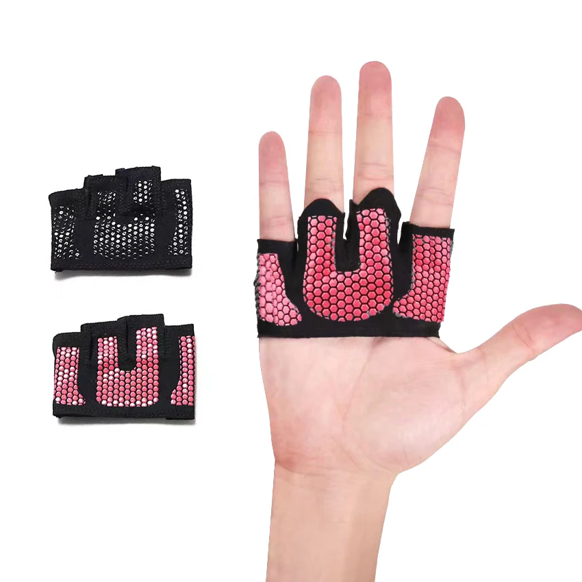 Training Grip Workout Cross Training Fit Athletes Enhanced Silicone Grip Palm Weightlifting Yoga Gym Gloves HA01873
