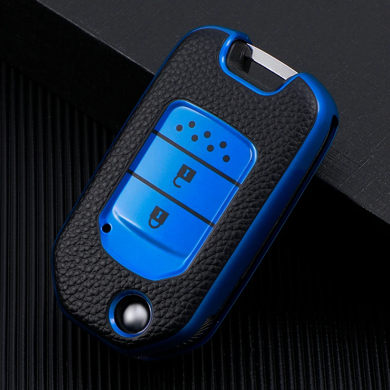 New design for Honda flip key cover, soft TPU leather car key cover ,cove case for Honda
