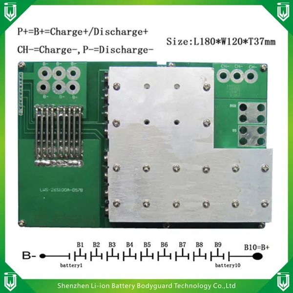 10S80A bms lifepo4 37V pcb pcm  for 18650 lifepo4 battery charger pcb for led pcb board