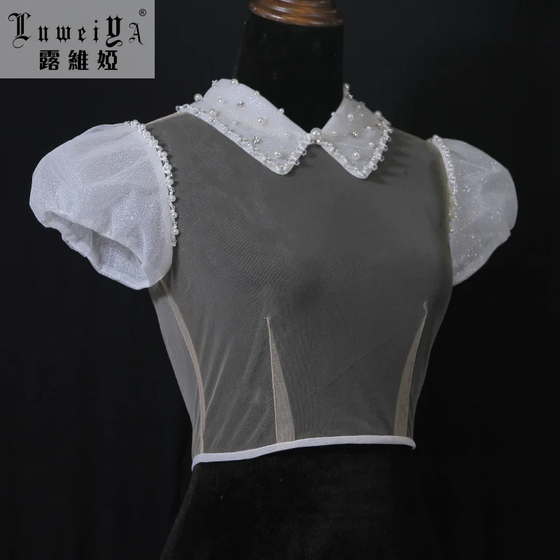 Wholesale Soft Mesh Bolero Jackets For Wedding Accessories High Neck Bridal Bolero Jacket For Brides