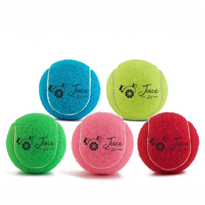 Juice Pet Customize Available Tennis Ball For Dog Easy Catching Pet Tennis Ball 2.5 Inch OEM&ODM Interactive Dog Tennis Ball