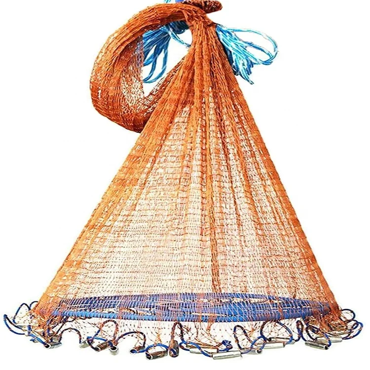 Fish Nets Tools Trap Weights Wide Open Disc Heavy Lead Sinker Ring Throw Mesh Saltwater Container Easy Bait Fishing Cast Net