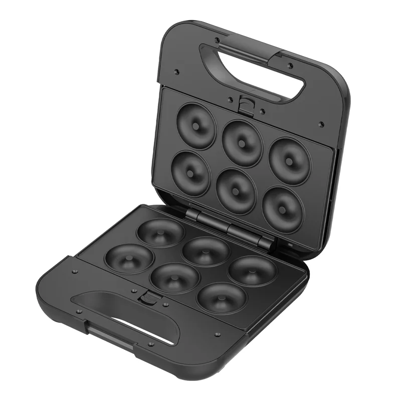 7-in-1 Sandwich Maker with Stainless Steel Panel Detachable 7 Kinds Non-Stick Baking Plate Waffle Donut Pancake Mini Cake Panini