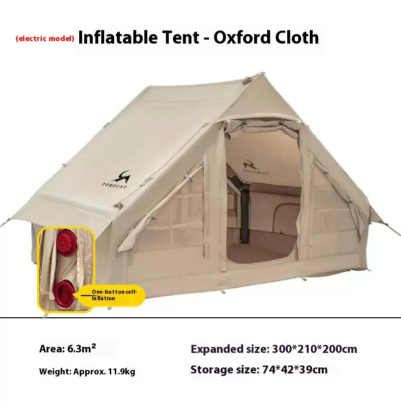 Outdoor camping inflatable tent thickened rainproof hut cotton tent camping Oxford hut ridge tent customization