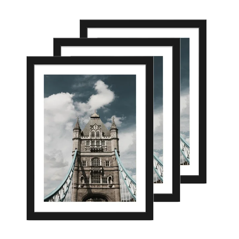 Bilderrahmen A2 A4 Rustic Wood Wall Frame Photo Home Decoration Acrylic Picture Frame