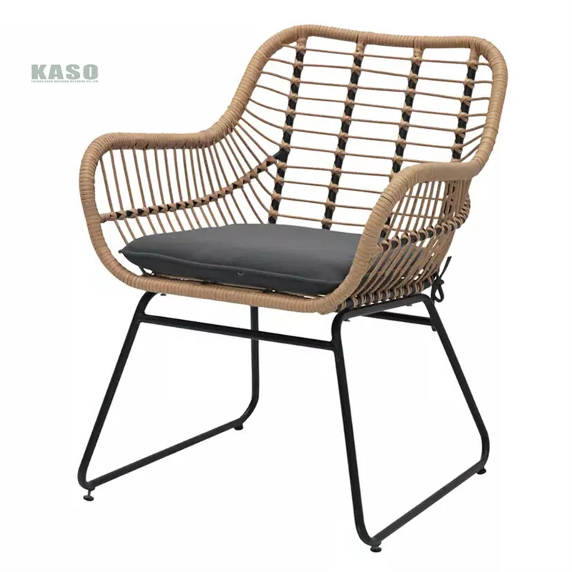 Outdoor Furniture Factory Price Kd Steel Frame Pe Rattan Garden Egg Chair