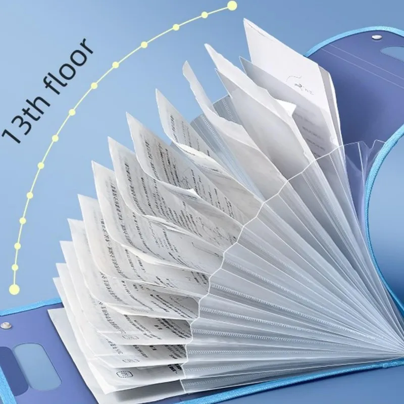 Customized LogoFile Expandable Document Test Storage Bag A4 Filing Organizer Expanding Folder